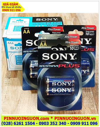 COMBO 1hộp 12vỉ =24viên Pin AA 1.5v Sony Alkaline Plus LR6 AM3 Extra Power, Giá chỉ 299.000đ/Hộp